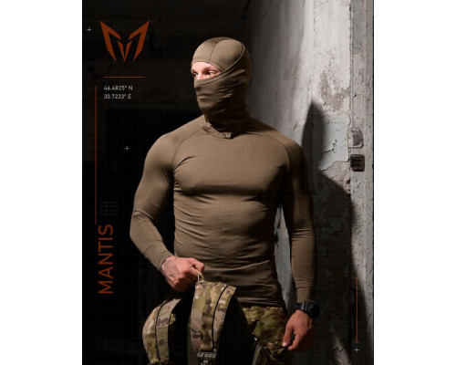 Тактичний лонгслів з балаклавою MANTIS® Phantom LS Combat Shirt - Olive