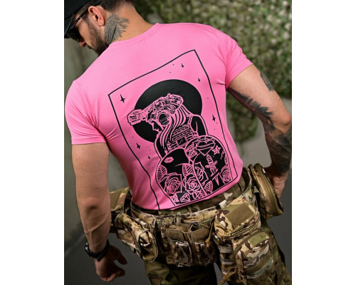 хлопкова футболка Girl pink ПП7758