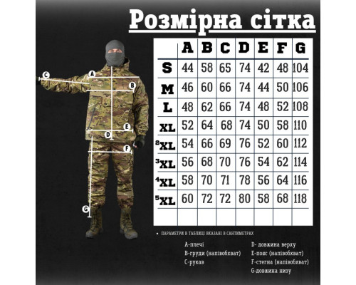 тактичний костюм Гірка 4 анорак мультикам ВТ5973