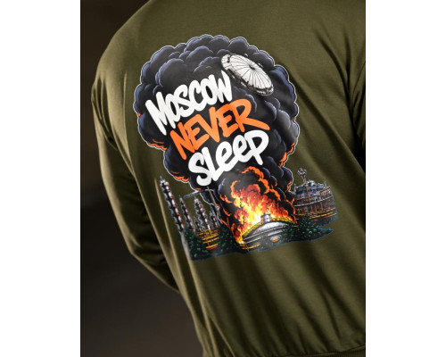 Мілітарі худі TRENASH Never sleep олива ВТ4745