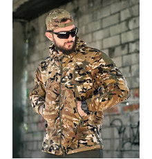 Тактична фліска з капюшоном TIGER мультикам ВТ 0935
