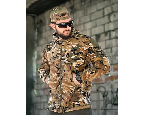 Тактична фліска з капюшоном TIGER мультикам ВТ 0935