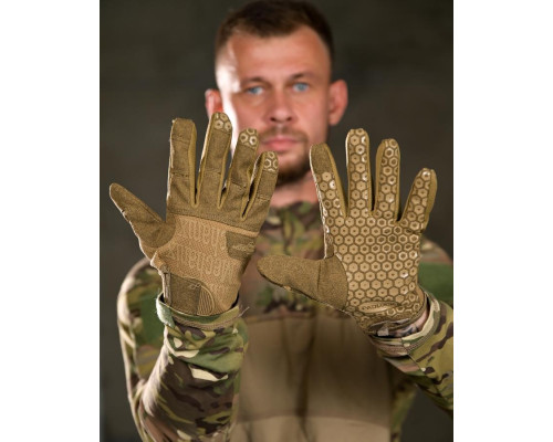Тактичні рукавички Mechanic coyot ВТ4726