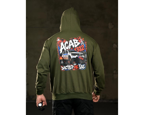 Мілітарі худі TRENASH ACAB олива ВТ4739
