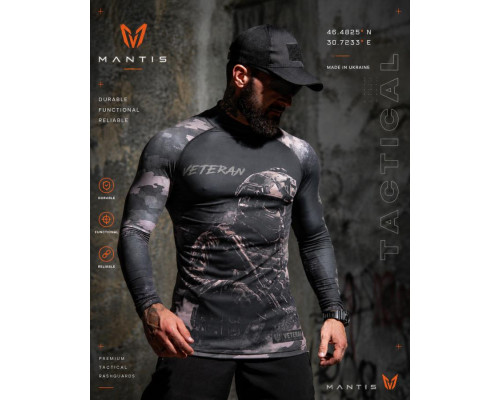 Тактичний рашгард MANTIS® Veteran LS — black