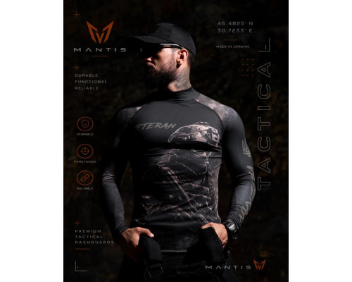 Тактичний рашгард MANTIS® Veteran LS — black