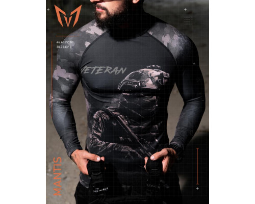 Тактичний рашгард MANTIS® Veteran LS — black