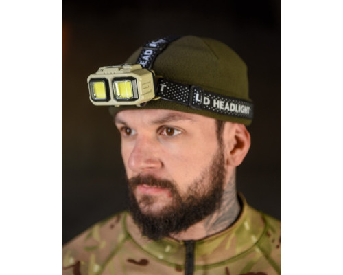 Ліхтар налобний з червоним світлом K372 R, З СЕНСОРОМ, ВТ6356 !!!!!
