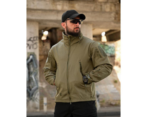 Тактична куртка Softshell ELEMENT олива РА4969