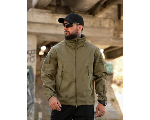 Тактична куртка Softshell ELEMENT олива РА4969