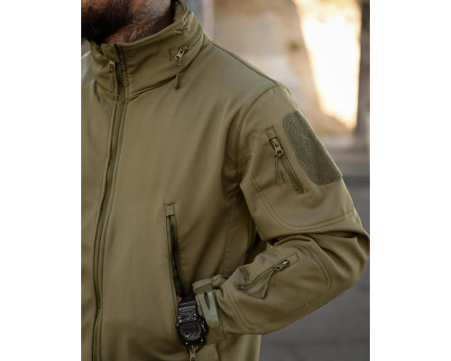 Тактична куртка Softshell ELEMENT олива РА4969