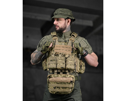 Плитоноска 4 точки швидкий скидання RONIN піксель ДЛ6352