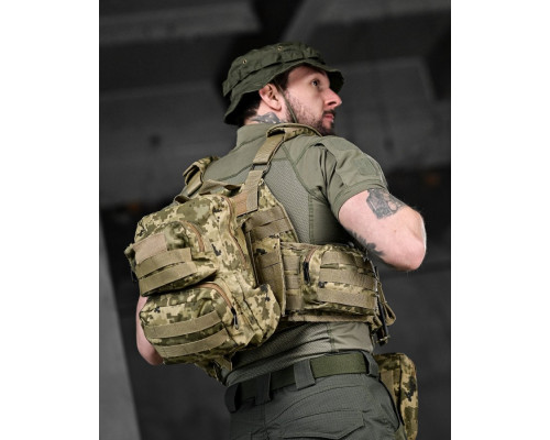 Плитоноска 4 точки швидкий скидання RONIN піксель ДЛ6352