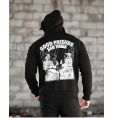 Мілітарі худі на флісі GENESIS Friends black ВТ6846