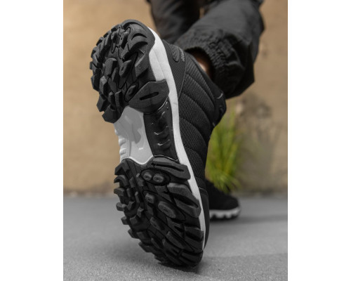 Чоловічі термо кросівки black/white зима НП4783