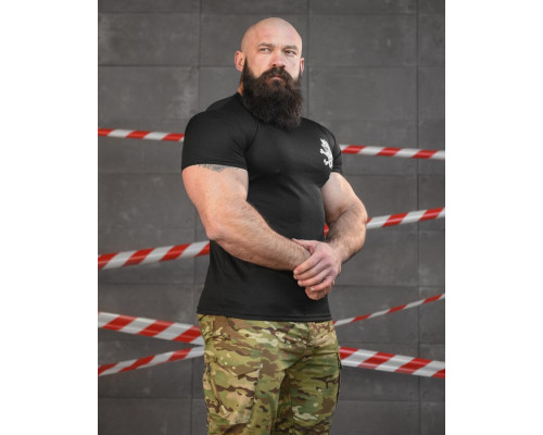 Тактична вологовідвідна футболка SABUR вечеря чорна НП5193