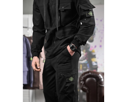 Чоловічий спортивний костюм Stone black ДЛ6300