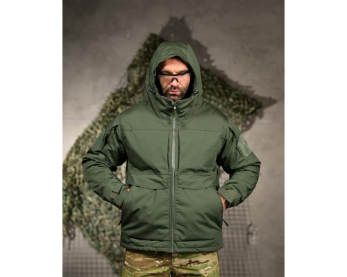Зимова тактична куртка Yinren з підкладкою Omni-Heat та силіконовим утеплювачем Olive Green ВТ4724
