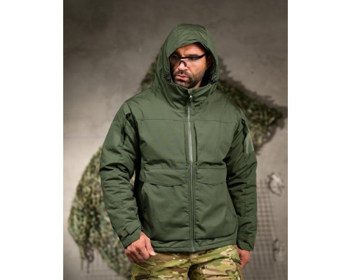 Зимова тактична куртка Yinren з підкладкою Omni-Heat та силіконовим утеплювачем Olive Green ВТ4724