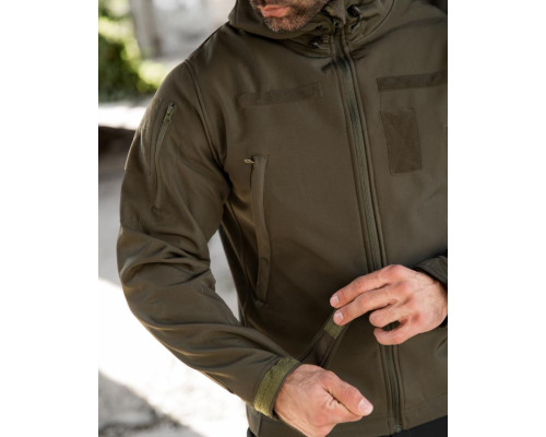 Тактична куртка Softshell MASAD masad олива