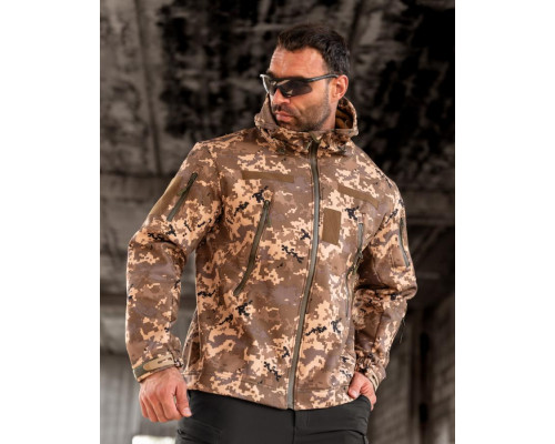 Тактична куртка Softshell MASAD піксель