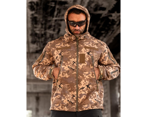Тактична куртка Softshell MASAD піксель