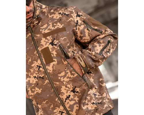 Тактична куртка Softshell MASAD піксель