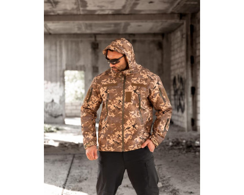 Тактична куртка Softshell MASAD піксель