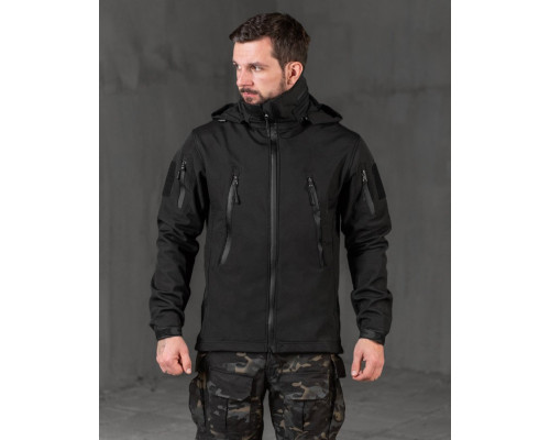 Тактична куртка софтшел Kord second generation black ВТ7804