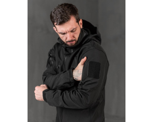Тактична куртка софтшел Kord second generation black ВТ7804