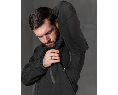 Тактична куртка софтшел Kord second generation black ВТ7804