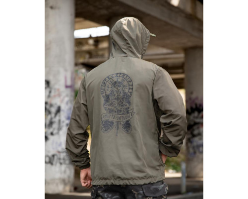 Military-style windbreaker BORN OF WAR Death will wait oliva VT5627