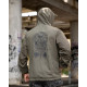 Military-style windbreaker BORN OF WAR Death will wait oliva VT5627