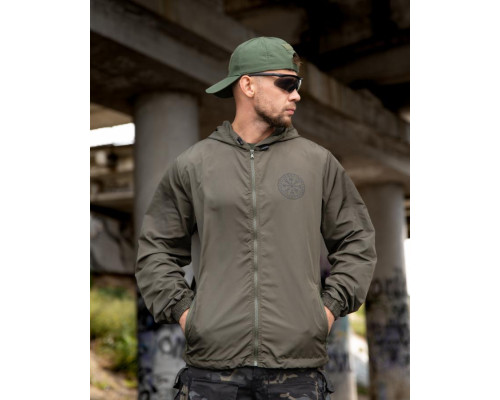 Military-style windbreaker BORN OF WAR Death will wait oliva VT5627