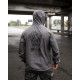 Military style windbreaker BORN OF WAR Death waits grey VT5634