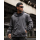 Military style windbreaker BORN OF WAR Death waits grey VT5634