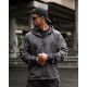 Military style windbreaker BORN OF WAR Death waits grey VT5634