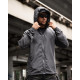 Military style windbreaker BORN OF WAR Death waits grey VT5634
