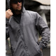 Military style windbreaker BORN OF WAR Death waits grey VT5634
