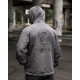Military style windbreaker BORN OF WAR Death waits grey VT5634
