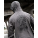Military style windbreaker BORN OF WAR Death waits grey VT5634