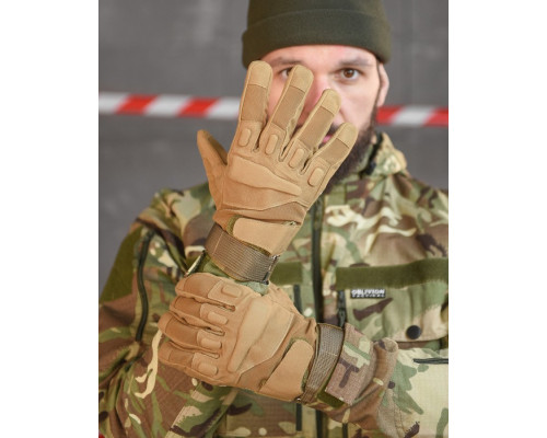 тактичні рукавички standart кайот 4-0!