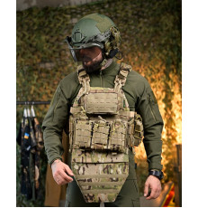 Плитоноска 4 швидких скидання з наплечником Cordura мультикам ПП7890
