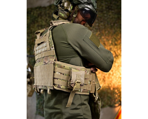 Плитоноска 4 швидких скидання з наплечником Cordura мультикам ПП7890