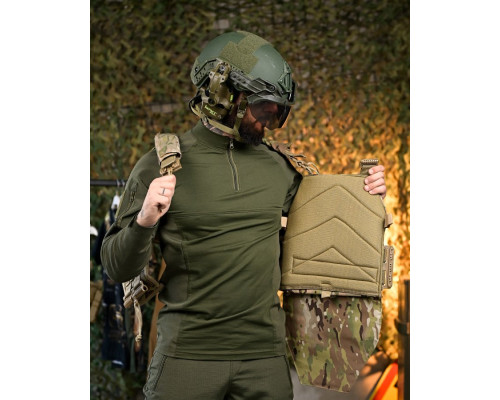 Плитоноска 4 швидких скидання з наплечником Cordura мультикам ПП7890
