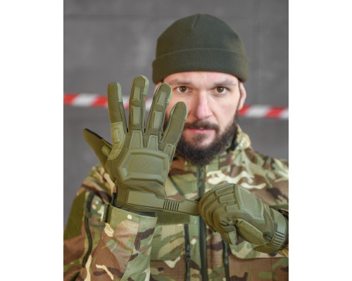 Рукавиці тактичні M-Pact олива ВТ6343