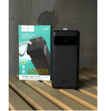 Повербанк Носо 60000 мАг | 4хUSB/Lightning/Type-C, PD/QC, 20W| з ліхтарем Black