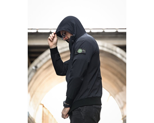 Міська Ветровка Stone island кишеня black 4 ДЛ7035