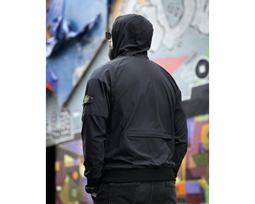Міська Ветровка Stone island кишеня black 4 ДЛ7035