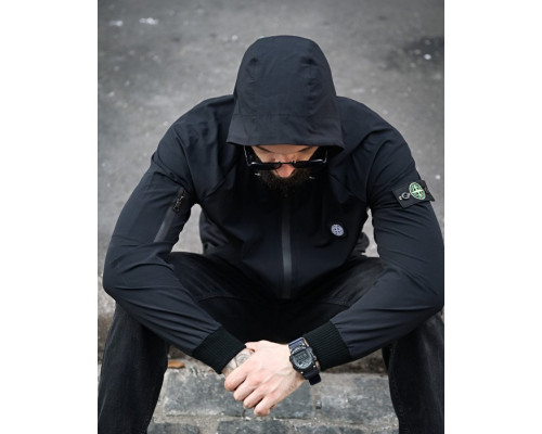 Міська Ветровка Stone island кишеня black 4 ДЛ7035